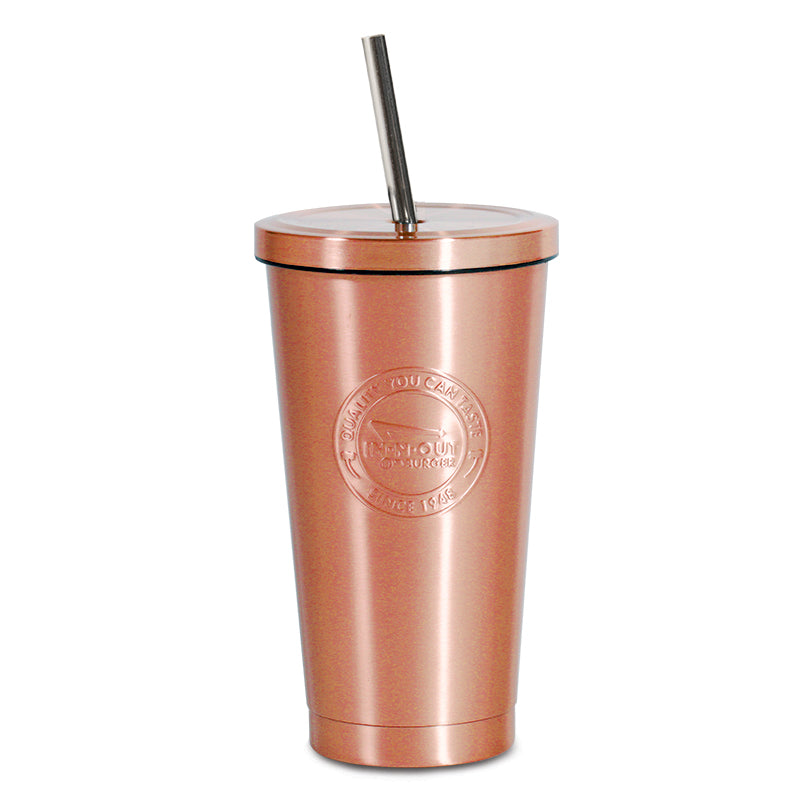 front of ROSE GOLD TUMBLER